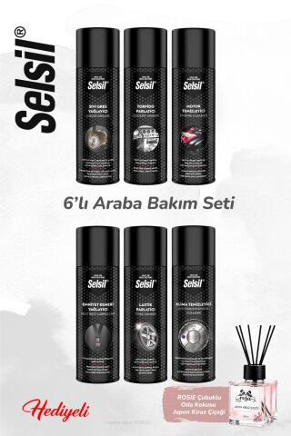 Selsil Genel Gakım Spreyler, Araç Bakım Seti 6 adet, ROSIE oda kokusu