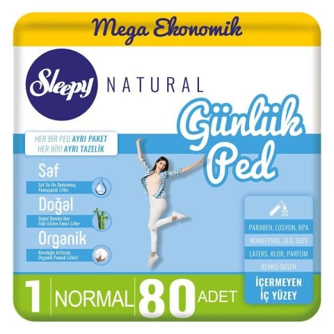 Sleepy 5 AL 4 ÖDE Natural Günlük Ped Normal 80'li ve ROSIE oda kokusu