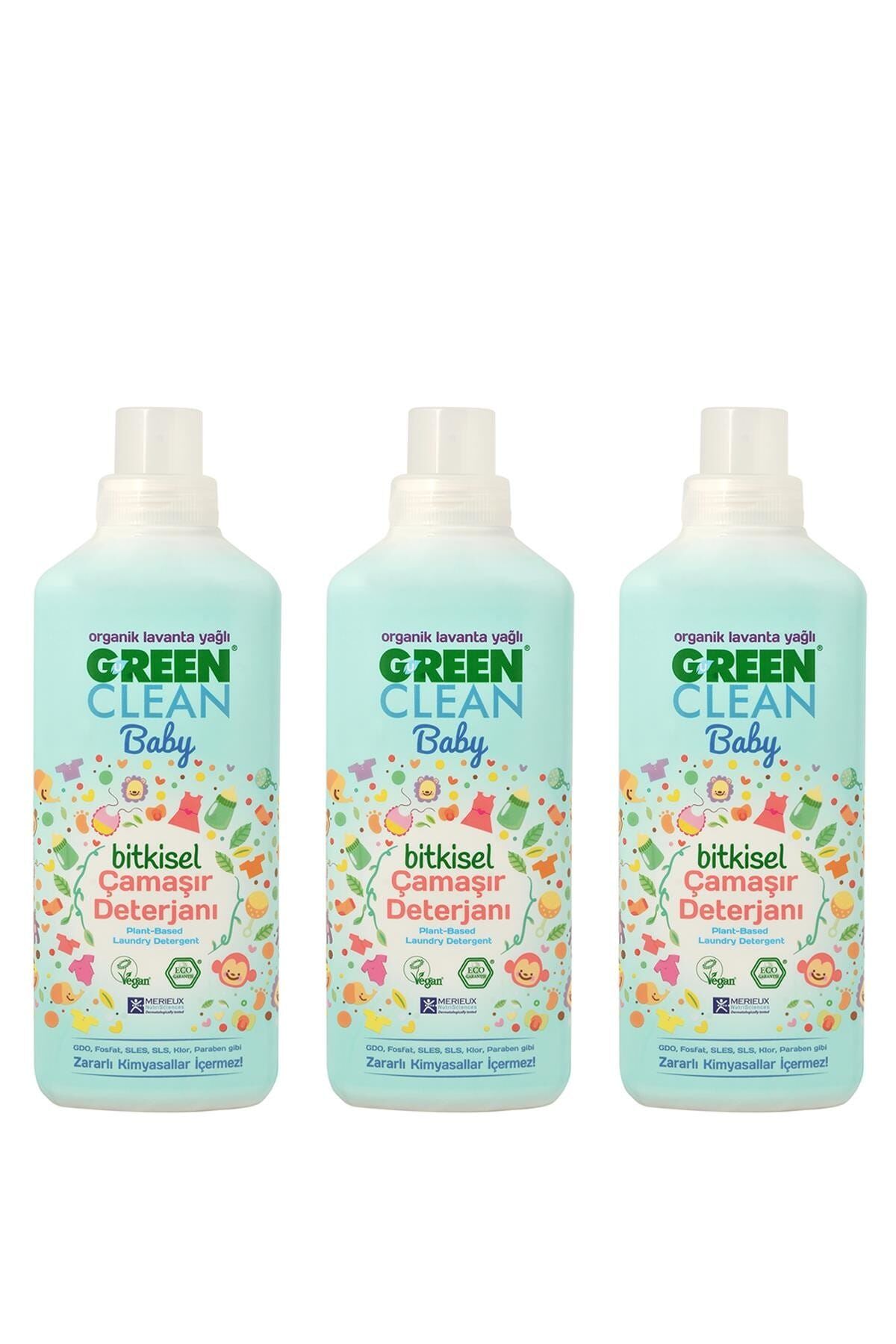 U Green Clean Baby Çamaşır Deterjanı 1 L x 3