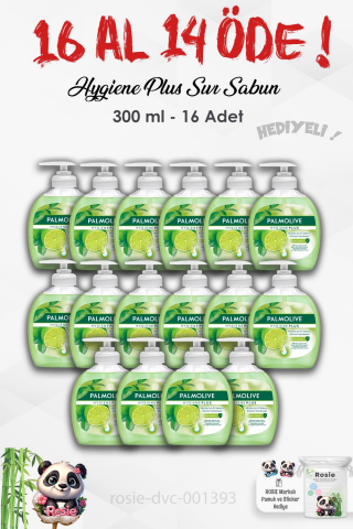 Palmolive 16 AL 14 ÖDE  Hygiene Plus Koku Giderici Sıvı Sabun 300 ml ve ROSIE