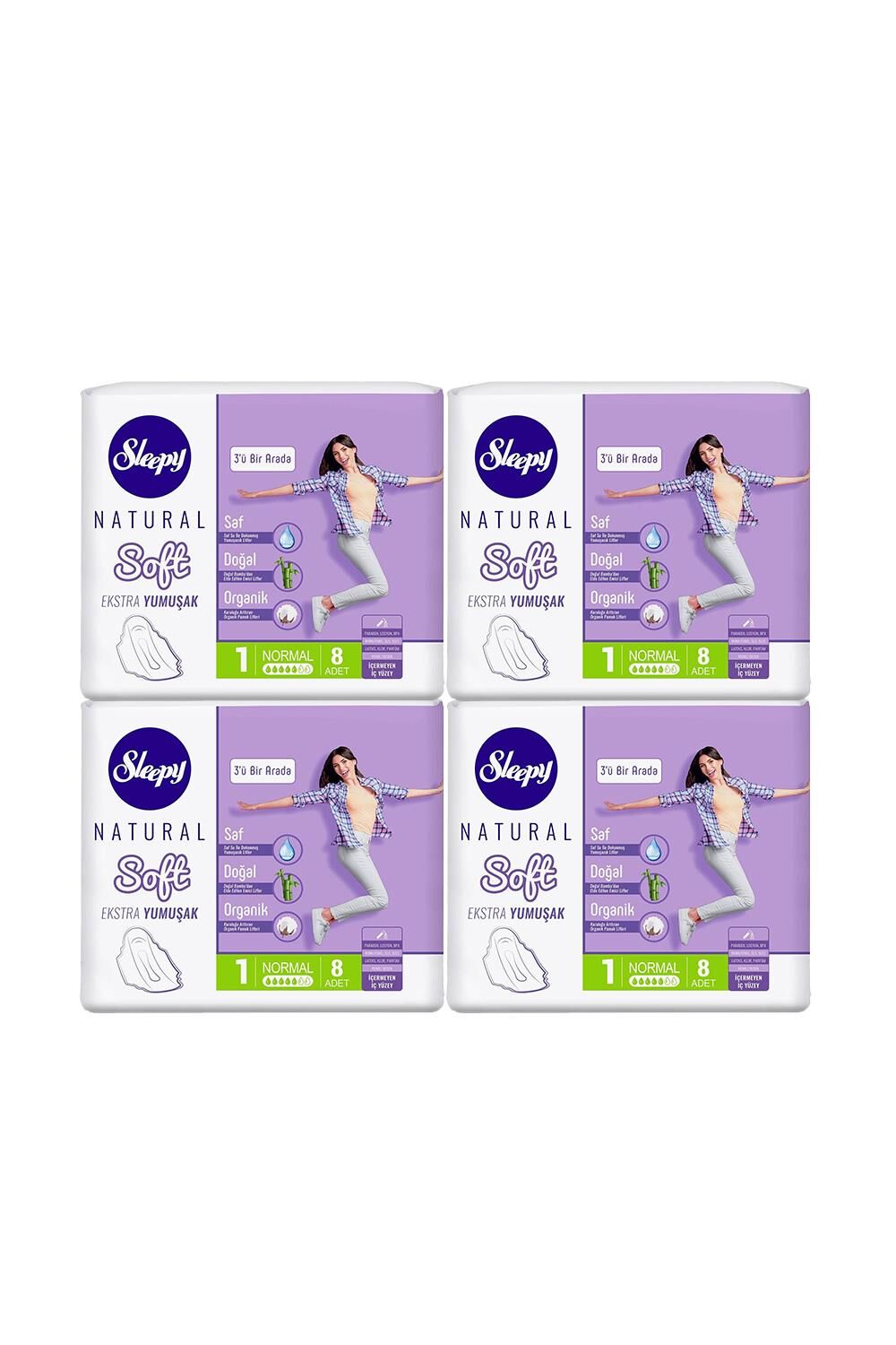 Sleepy Natural Hijyenik Ped Soft Normal 8'li - 4 Adet