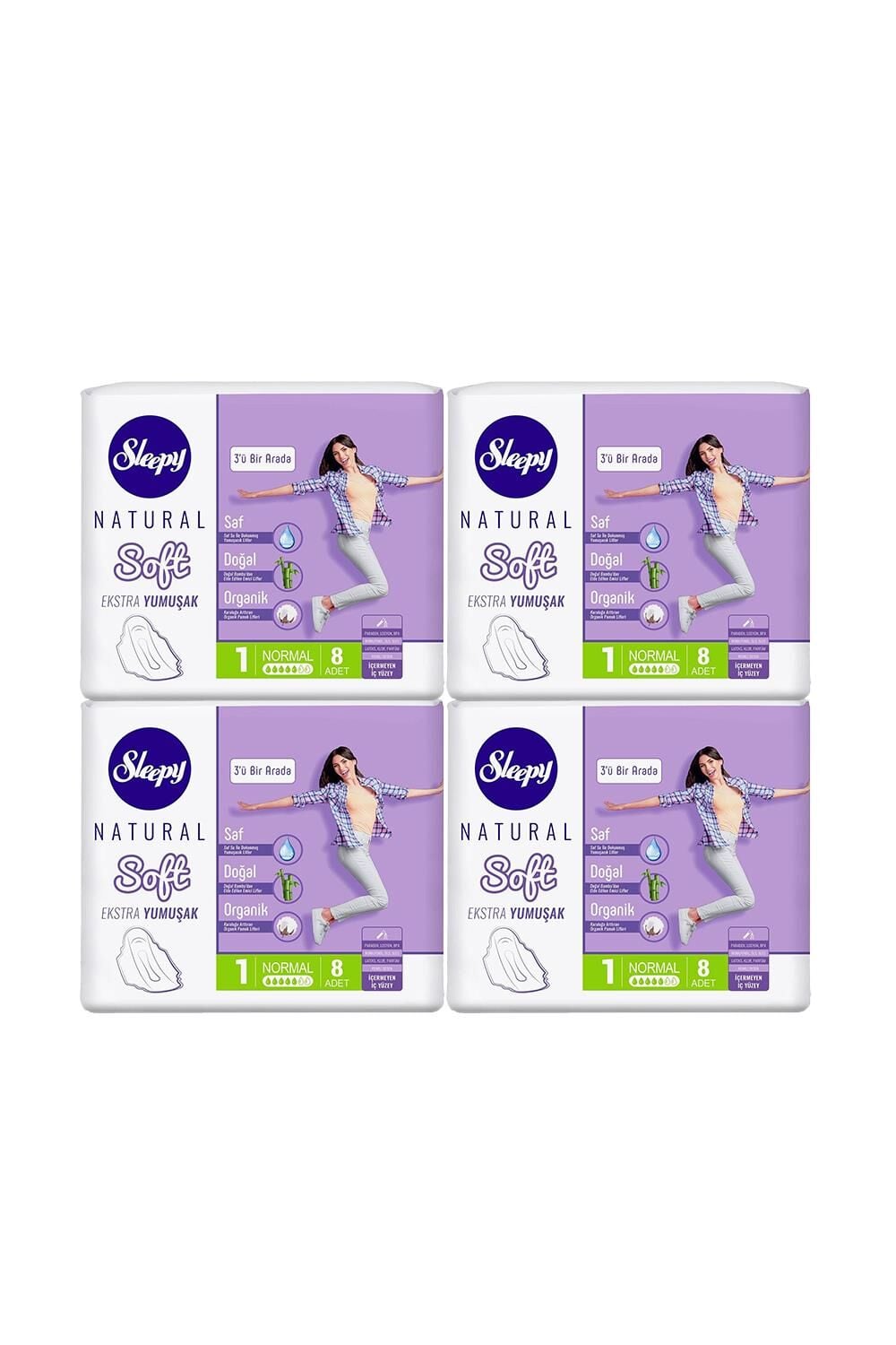 Sleepy Natural Hijyenik Ped Soft Normal 8'li - 4 Adet