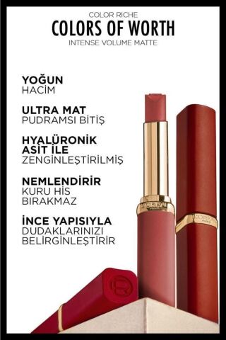 3 Adet Loreal Paris Color Riche Intense Volume Matte 188 Rose Activist ve ROSIE