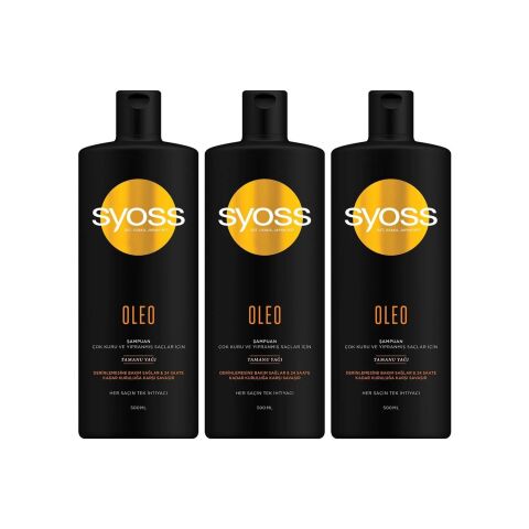 Syoss OLeo 21 Derinlemesine Bakım Şampuan 500 Ml x 3 Adet