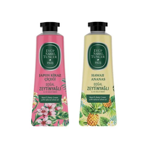 Eyüp Sabri Tuncer El ve Vücut Kremi Japon Kiraz Çiçeği ve Havaii Ananas 50 ml