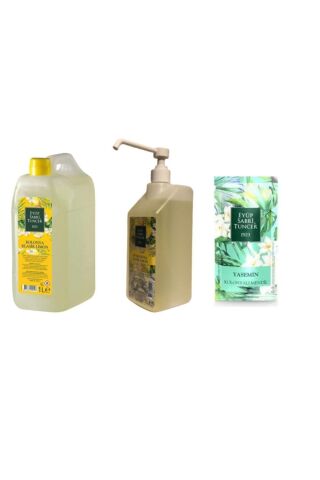 Eyüp Sabri Tuncer Yasemin Kolonyalı Mendil ve Klasik Limon Kolonyası Sprey ve Yedek Sişe 1 Litre