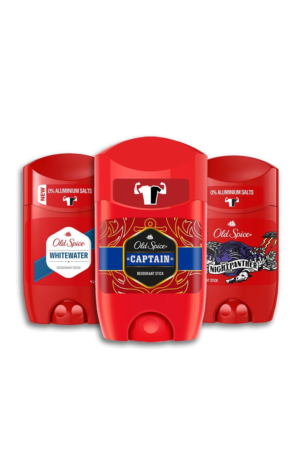 Old Spice Whitewater, Night Panter ve Captain Deodorant Stick 50 ml