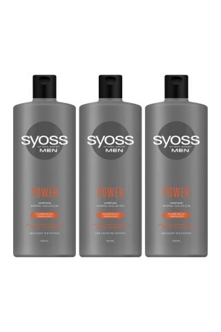 Syoss Men Power Şampuan 500 ML x 3