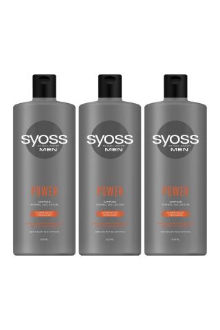 Syoss Men Power Şampuan 500 ML x 3