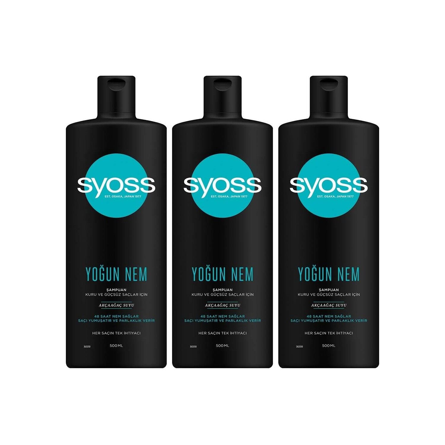 Syoss Yoğun Nem Şampuan 500 ml x 3 Adet