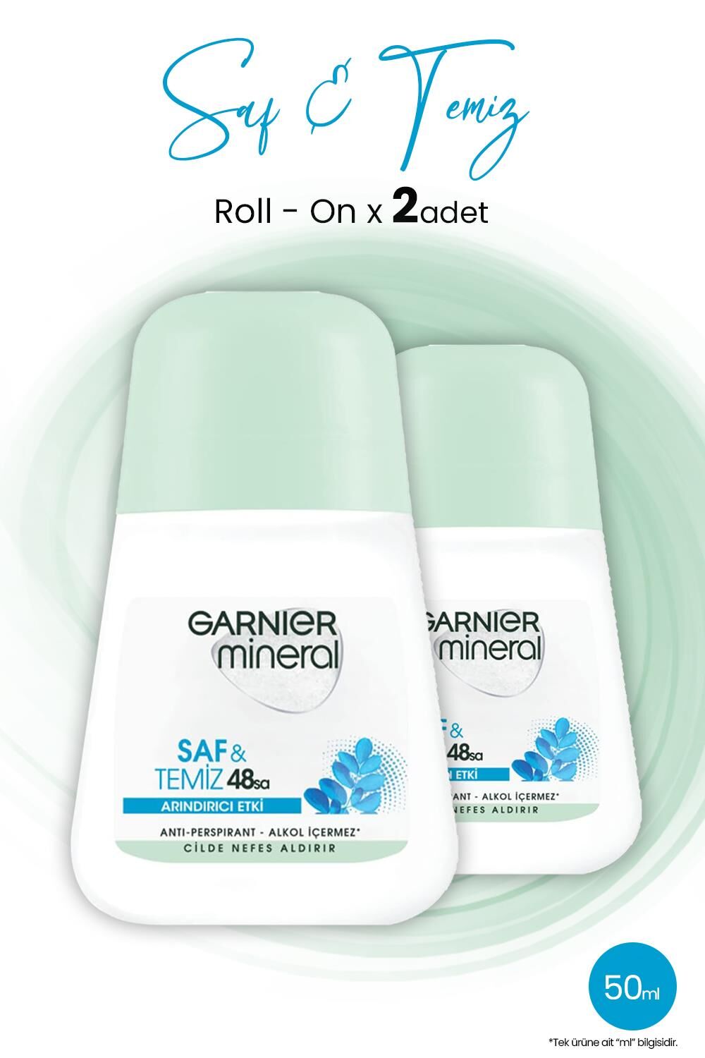 Garnier Mineral Saf ve Temiz Roll-On Deodorant x 2 Adet