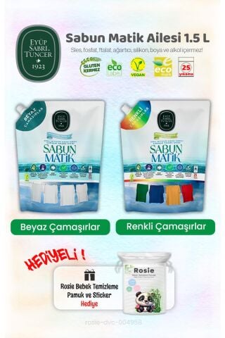 Çamaşır Yıkama Sıvısı Beyazlar ve Renkliler 1500 ml ve ROSIE