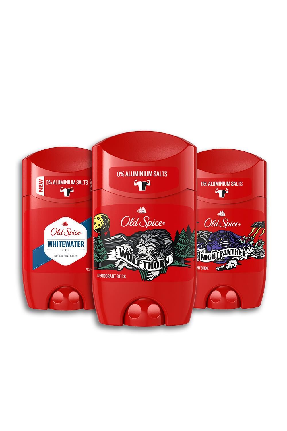 Old Spice Whitewater Deodorant, Night Panter ve Wolfthorn Deodorant  Stick 50 ml