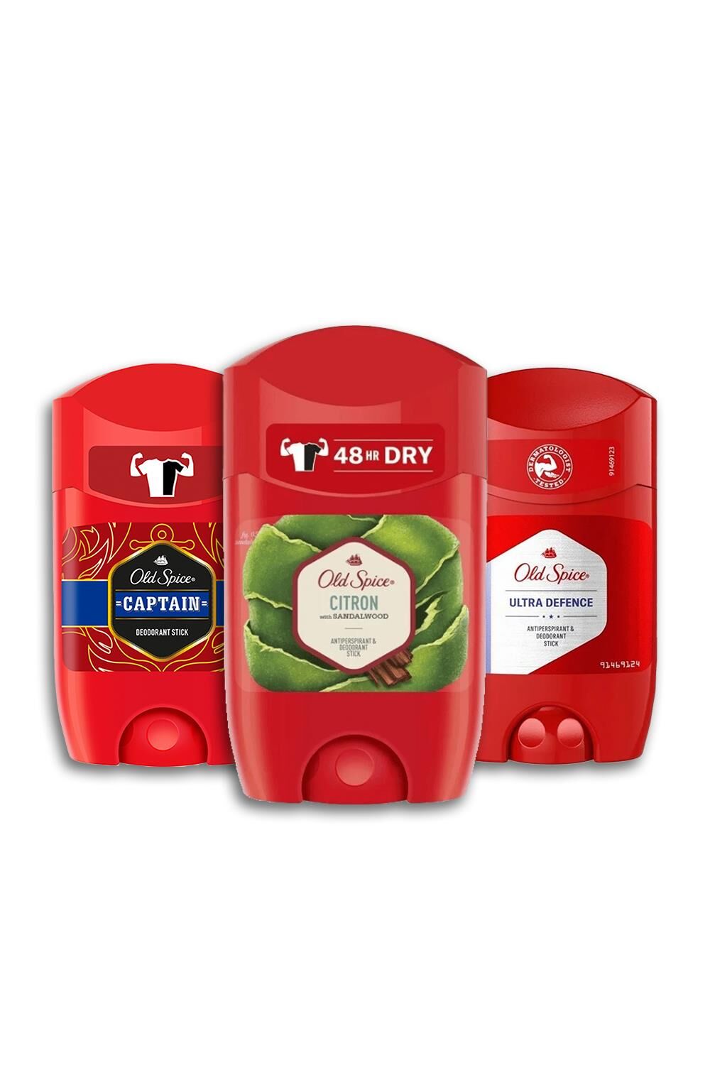 Old Spice Captain, Citron ve Ultra Defence Deodorant Stick 50 ml