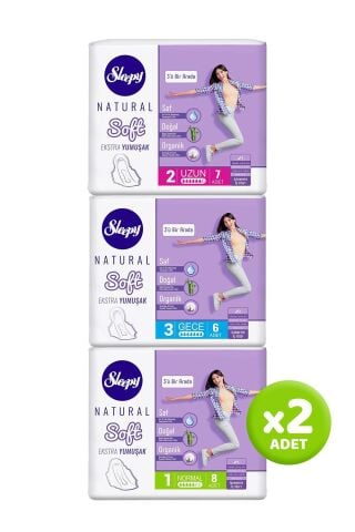 Sleepy Soft Ped Normal 2 Adet, Uzun ve Gece Paketi