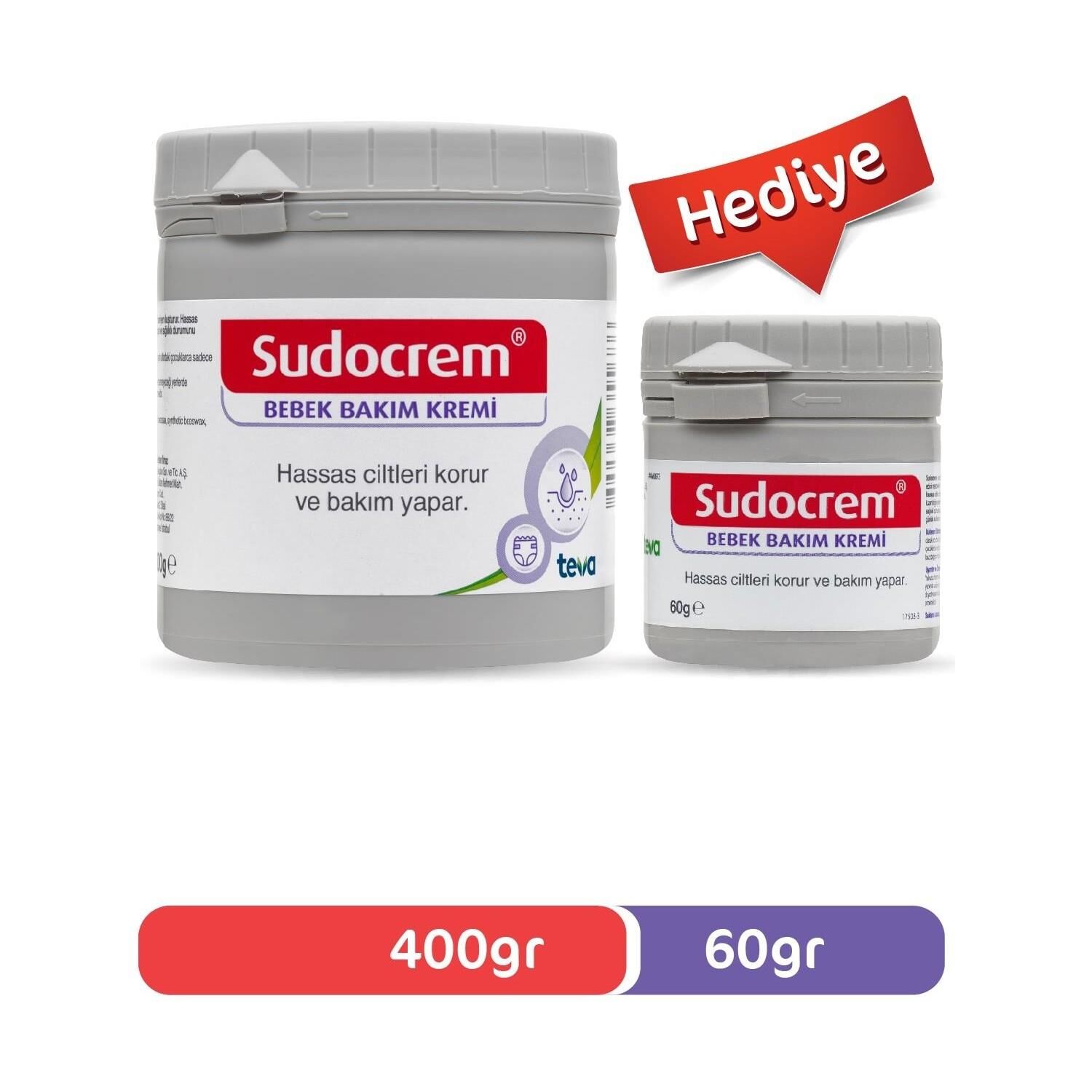 Sudocrem Pişik Kremi ve Bebek Bakım Kremi 400 gr ve Bebek Bakım Kremi 60 gr