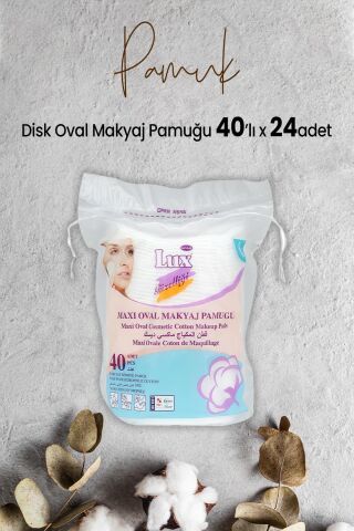 Lux Disk Oval Makyaj Pamuğu 40' lı x 24 Adet