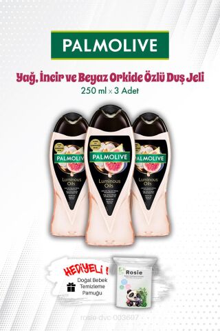 Duş Jeli 3'lü Palmolive Luminous Oils İncir ve Beyaz Orkide Özlü 250 ML ve ROSIE