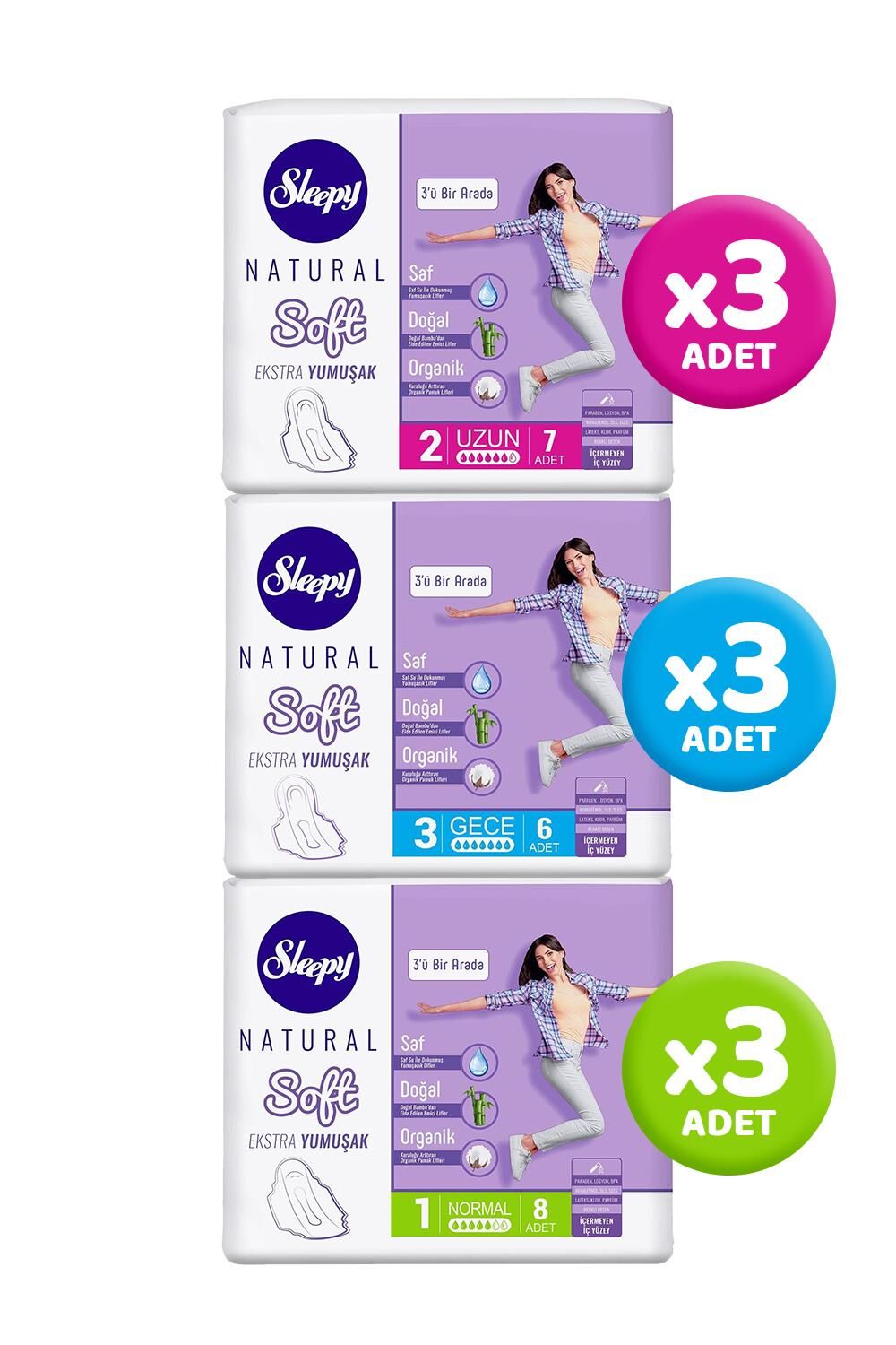 Sleepy Soft Ped Normal, Uzun ve Gece Paketi 3