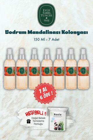 Bodrum Mandalinası Kolonyası 150 ML 7 AL 6 ÖDE ve ROSIE Hediye
