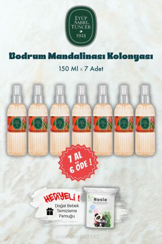 Bodrum Mandalinası Kolonyası 150 ML 7 AL 6 ÖDE ve ROSIE Hediye