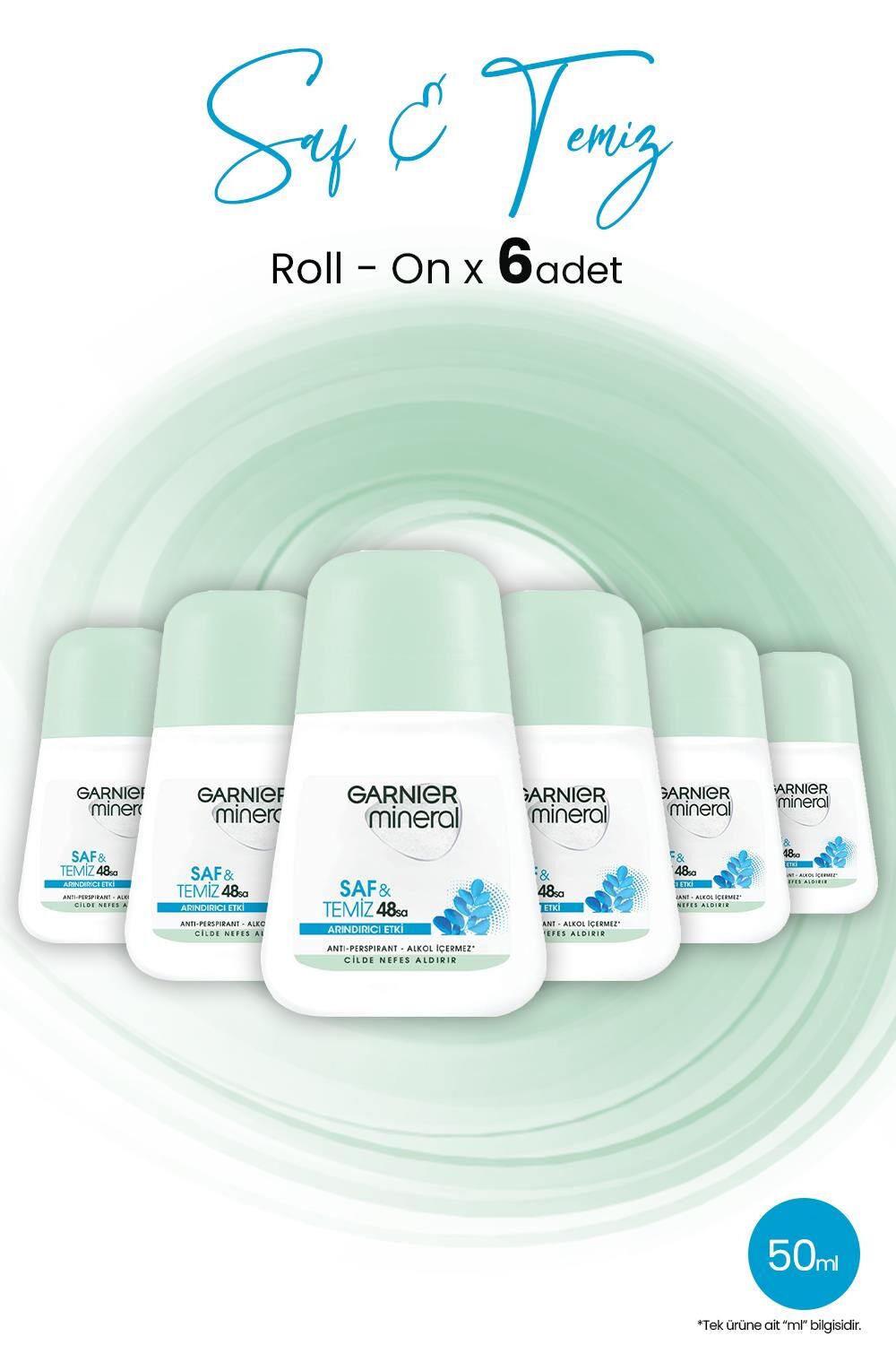 Garnier Mineral Saf ve Temiz Roll-On Deodorant x 6 Adet