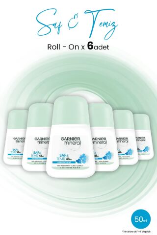 Garnier Mineral Saf ve Temiz Roll-On Deodorant x 6 Adet