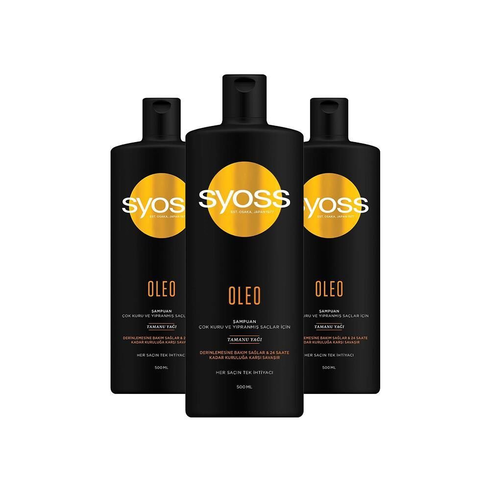 Syoss OLeo 21 Derinlemesine Bakım Şampuan 500 Ml x 3 Adet
