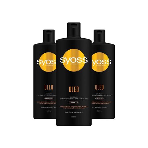 Syoss OLeo 21 Derinlemesine Bakım Şampuan 500 Ml x 3 Adet