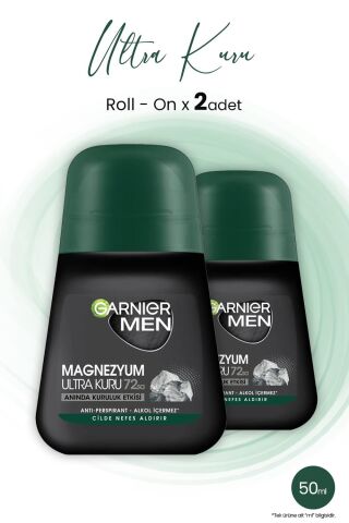 Garnier Men Magnezyum Roll On Ultra Kuru 72 Saat 50 ML x 2 Adet