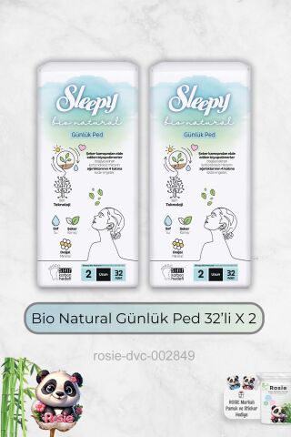 32'li Günlük Uzun Ped Bio Natural X 2 ve Rosie Hediye
