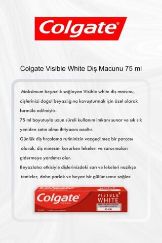 Colgate Visible White Diş Macunu 75 ml 5 Al 4 Öde ve Rosie Pamuk