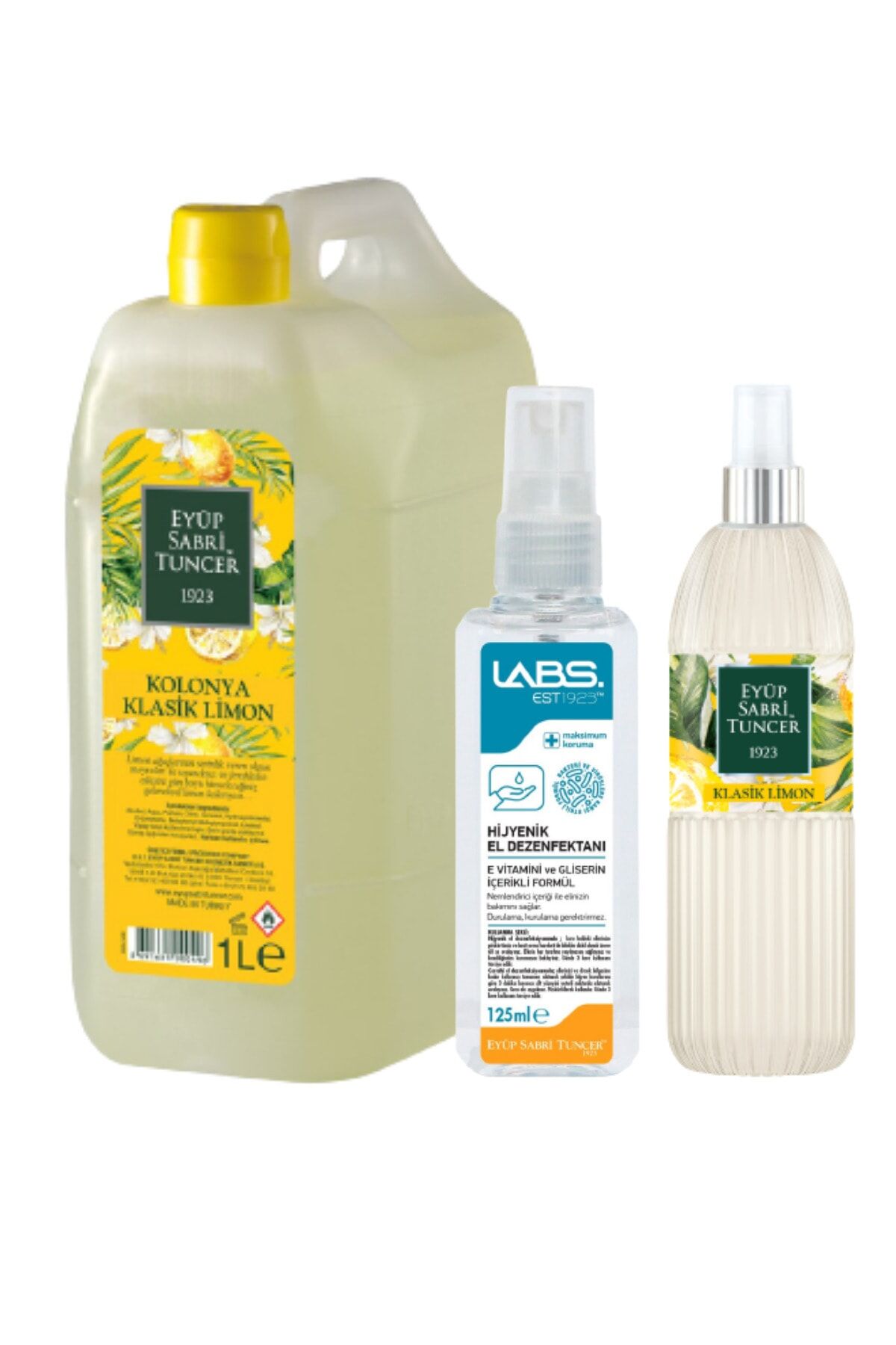 Eyüp Sabri Tuncer Labs El Dezenfektanı 125 ml, Klasik Limon 150 ML ve 1 Lt