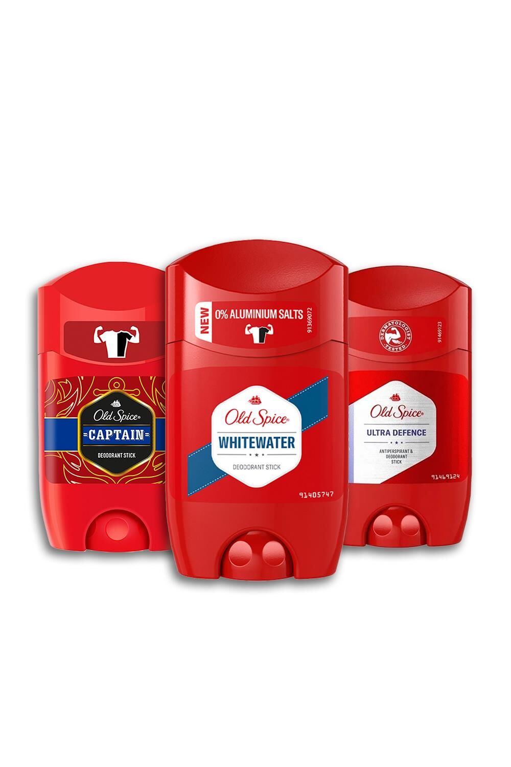 Old Spice Captain, Whitewater ve Ultra Defence Deodorant Stick 50 ml