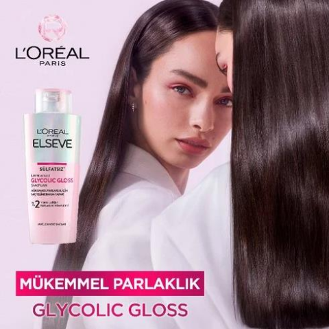 Elseve Glycolic Gloss Mükemmel Parlaklık 200ml X 2 ve Rosie Pamuk