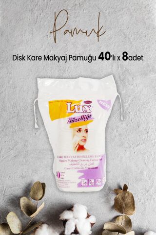 Lux Disk Kare Makyaj Pamuğu 40' lı x 8 Adet