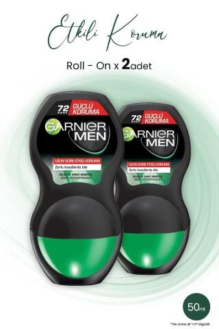 Garnier Men Güçlü Koruma Erkek Roll On Deodorant 50 ML x 2 Adet
