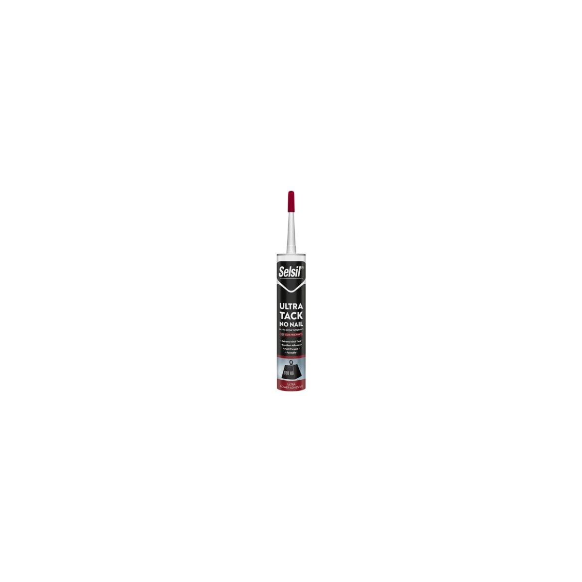 Selsil Ultra Tack Hibrit Güçlü Montaj Yapıştırıcı, Hava Koşullarına Dayanıklı, 290 ml
