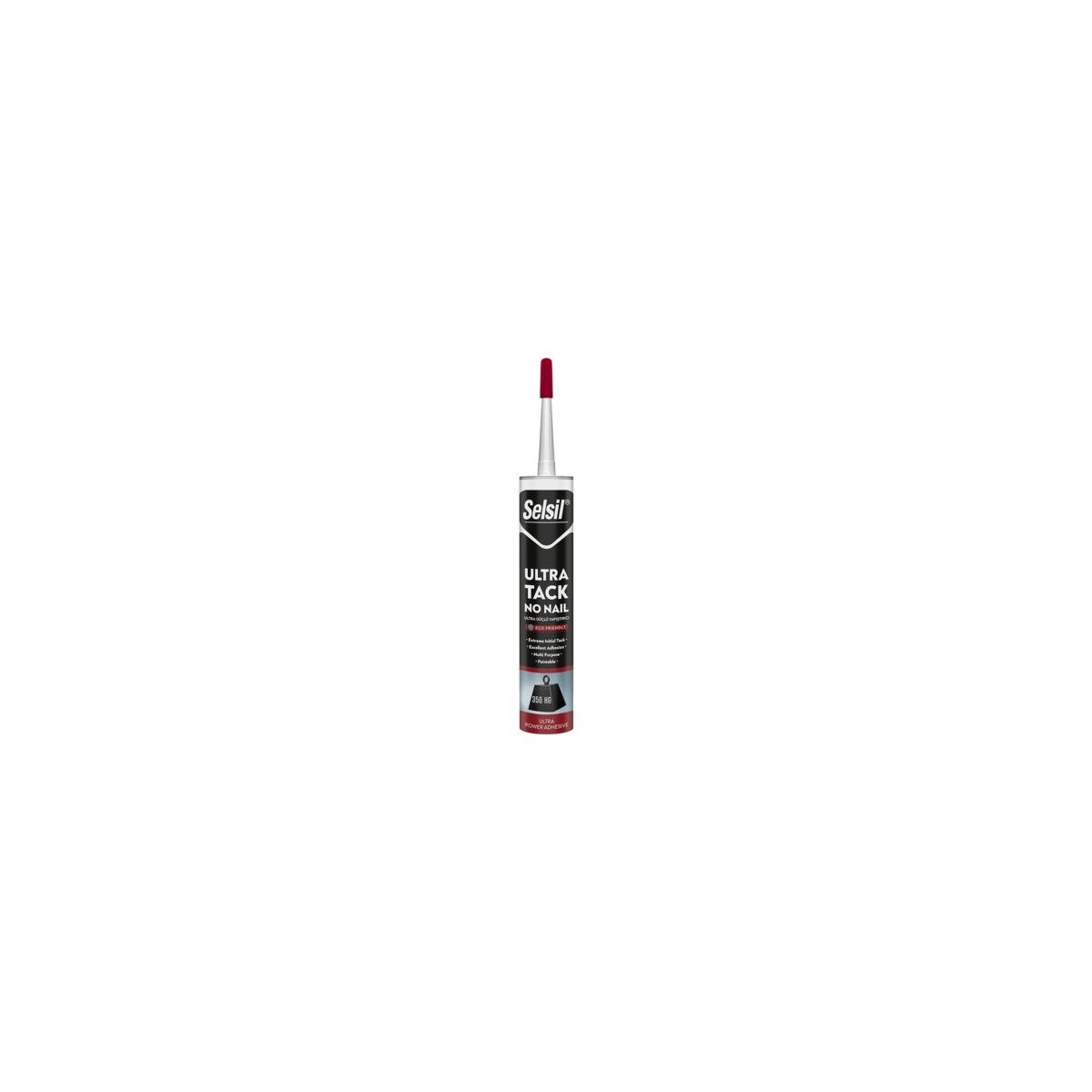 Selsil Ultra Tack Hibrit Güçlü Montaj Yapıştırıcı, Hava Koşullarına Dayanıklı, 290 ml