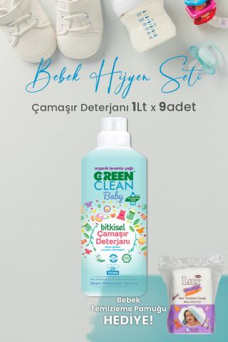 U Green Clean Baby Çamaşır Deterjanı 1 L x 9 Adet ve Hediyeli