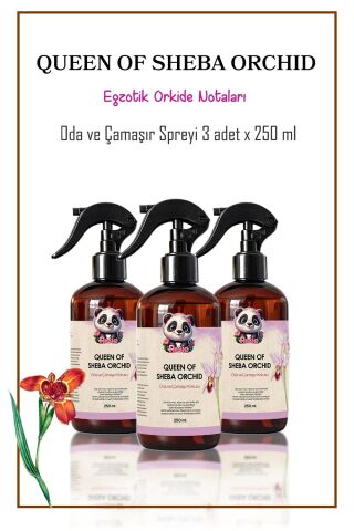 Rosie 3 adet Queen of Sheba Orchid Oda ve Çamaşır Spreyi 250 ml