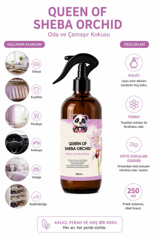 Rosie 3 adet Queen of Sheba Orchid Oda ve Çamaşır Spreyi 250 ml