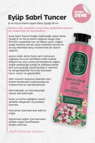 Eyüp Sabri Tuncer El ve Vücut Kremi Japon Kiraz Çiçeği 50 ml