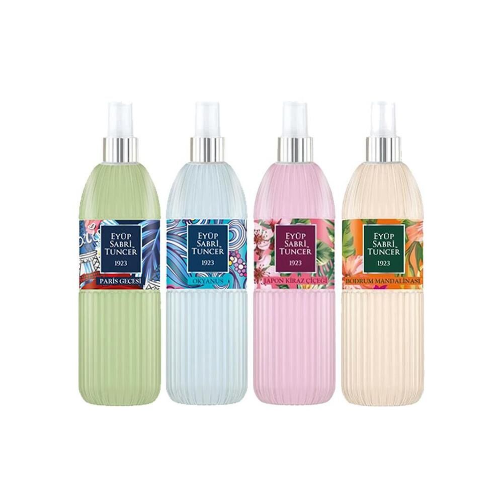 Eyüp Sabri Tuncer Kolonya Seti, Paris Gecesi, Bodrum Mandalinası, Okyanus, Japon Kiraz 150 ml