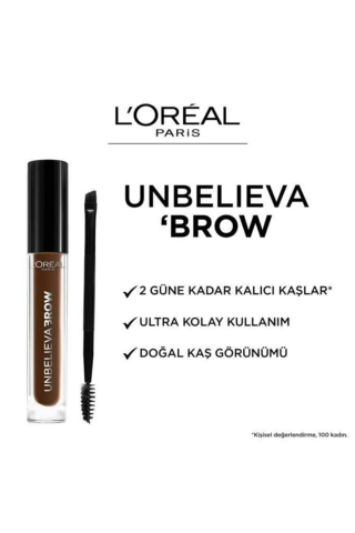 3 Adet Loreal Paris Unbelieva Brow Kaş Jeli 108 Dark Brunette ve ROSIE Pamuk