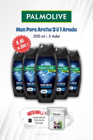 Palmolive 5 AL 4 ÖDE Men Pure Arctıc Tazeleyici 3 ü 1 arada Duş jeli ve ROSIE
