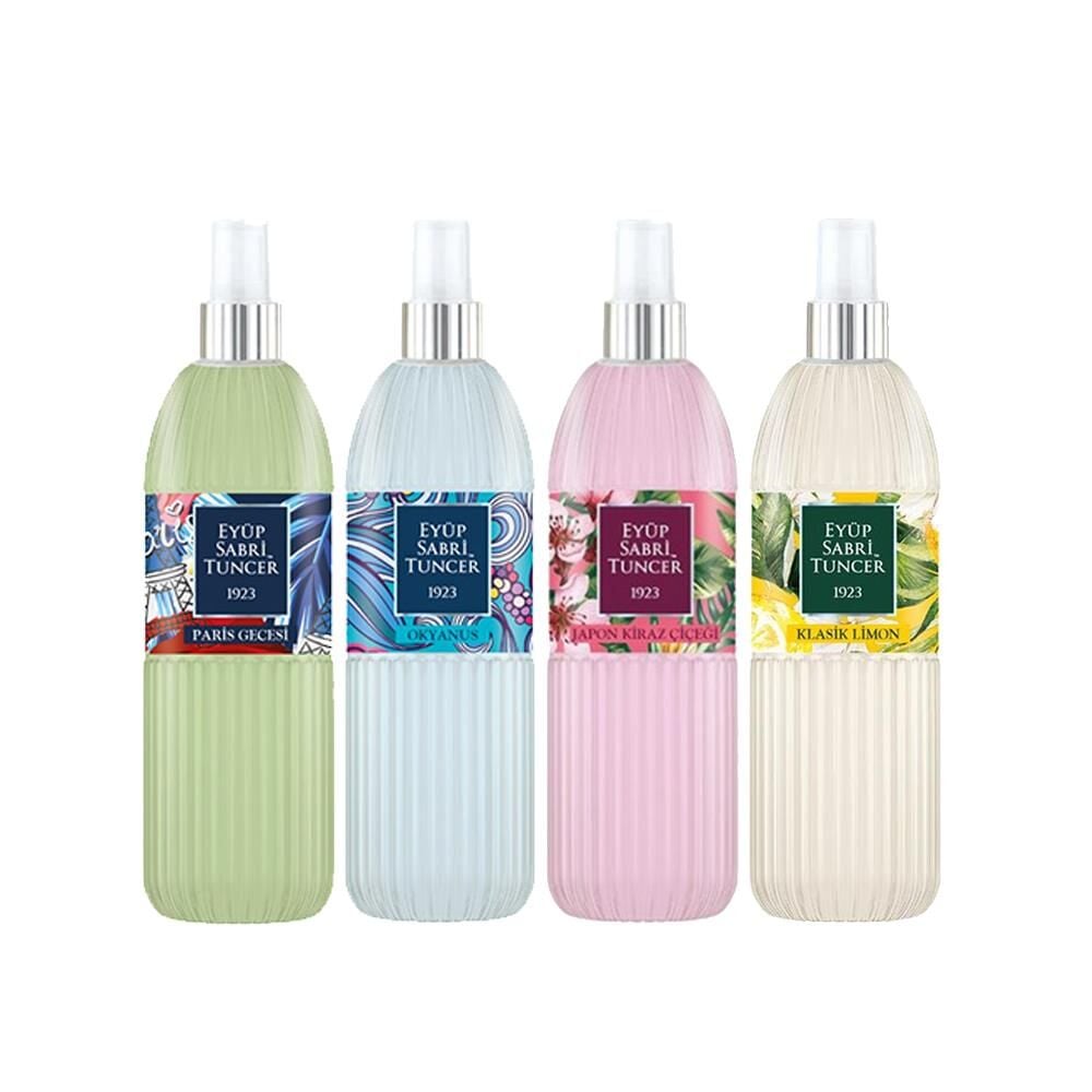 Eyüp Sabri Tuncer Kolonya Seti, Paris Gecesi, Okyanus, Japon Kiraz Çiçeği, Klasik Limon 150 ml