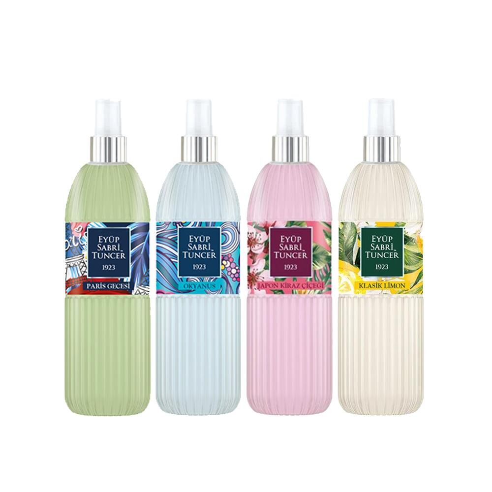Eyüp Sabri Tuncer Kolonya Seti, Paris Gecesi, Okyanus, Japon Kiraz Çiçeği, Klasik Limon 150 ml