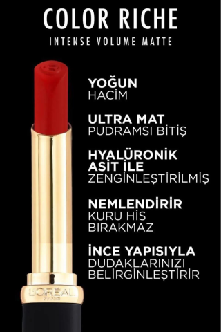 3 Adet Loreal Paris Color Riche Intense Volume Matte 603 Wood Nonchalat ve ROSIE