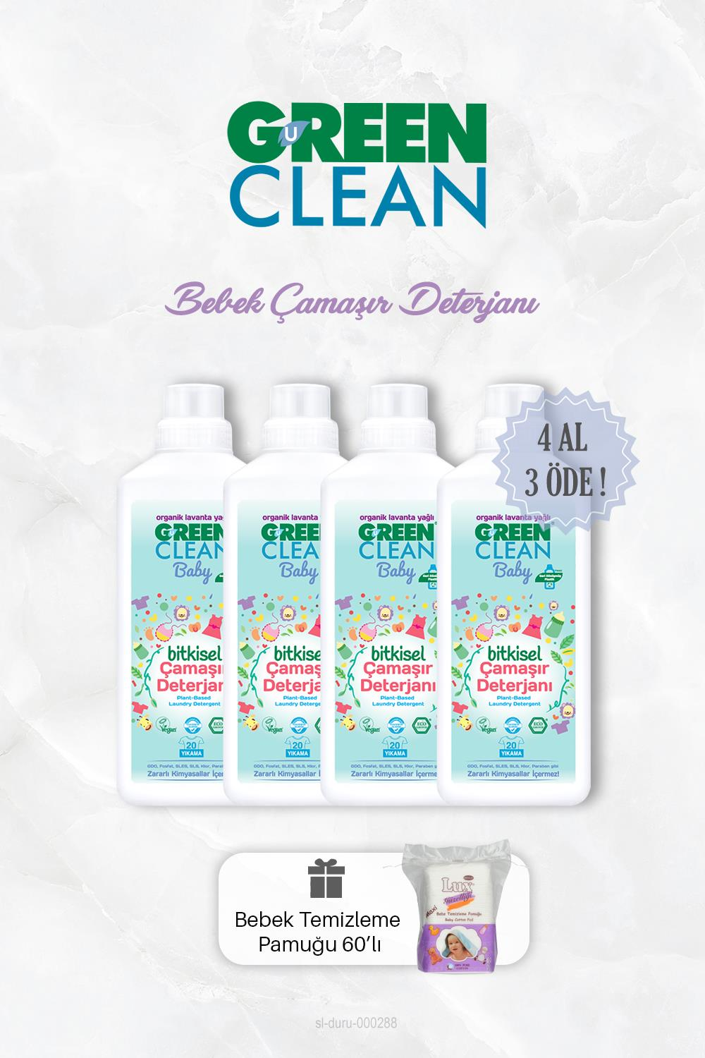 4 AL 3 ÖDE Bitkisel Bebek Çamaşır Deterjanı 1000